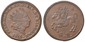 PALERMO Ferdinando III (1759-1816) 2 Grani 1815 - Gig. 109 CU (g 6,10) R 
BB+