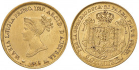 PARMA Maria Luigia (1815-1847) 20 Lire 1815 - MIR 1092/1 AU (g 6,44) Minimi graffietti al D/ 
qSPL