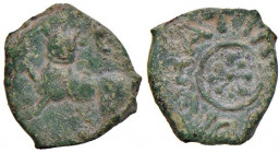 SALERNO Guglielmo I (1154-1166) Follaro - MIR 662 AE (g 1,35) R Moneta di difficile reperibilità in buona conservazione come questo esemplare 
BB+