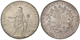 TORINO Repubblica Piemontese (1798-1799) Mezzo scudo A. VII - Pag. 1; Mont. 1 Ag (g 17,64) Esemplare di conservazione eccezionale praticamente esente ...