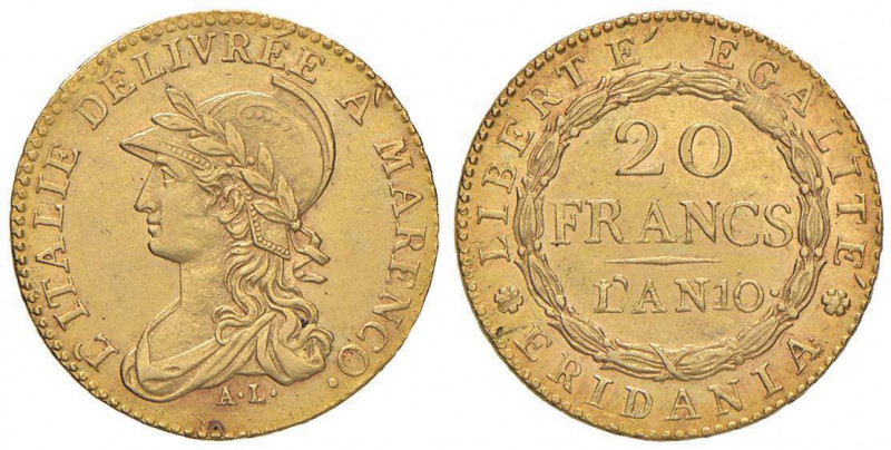 TORINO Repubblica Subalpina (1800-1802) 20 Franchi A. 10 - Gig. 2 AU (g 6,42) R...