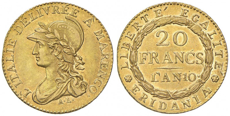TORINO Repubblica Subalpina (1800-1802) 20 Franchi A. 10 - Gig. 2 AU (g 6,44) R...