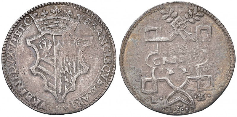 URBINO Francesco Maria II (1574-1624) 20 Grossi - Cavicchi 176 AG (g 25,40) RR R...