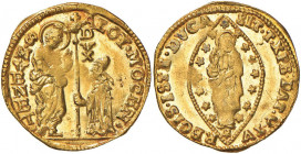 VENEZIA Alvise IV Mocenigo (1763-1779) Zecchino - Pa. 13 AU (g 3,49) Debolezze di conio ma esemplare di alta qualità con fondi brillantissimi
qFDC