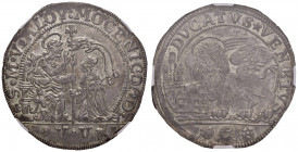 VENEZIA Alvise IV Mocenigo (1763-1779) Ducato sigla V V - Pa. 27 AG In slab NGC MS64 5887105-051. Conservazione eccezionale per questo tipo di moneta...