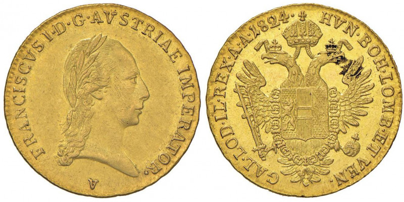 VENEZIA Francesco I (1815-1835) Ducato 1824 - Gig. 103 AU (g 3,50) R Modesta mac...