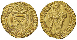 Niccolò V (1447-1455) Ducato papale - Munt. 4 AU (g 3,51) RR 
SPL