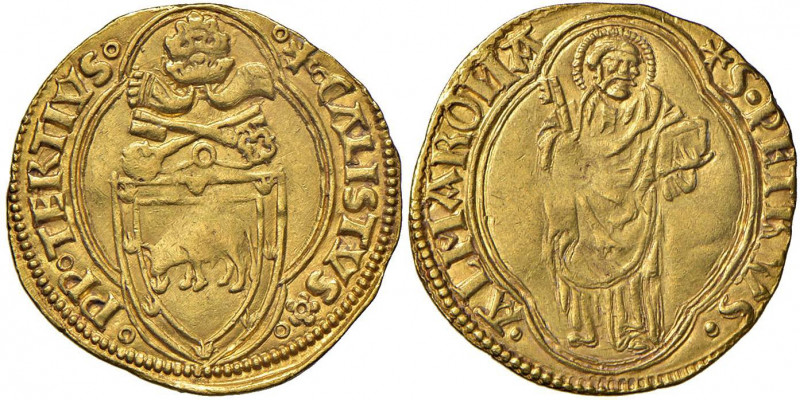 Callisto III (1455-1458) Ducato - MIR 349/1 AU (g 3,49) RR
BB+