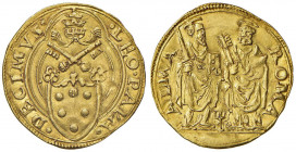 Leone X (1513-1521) Ducato papale - Munt. 5 AU (g 3,45) RRR 
qSPL