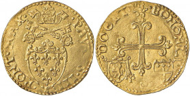 Paolo III (1534-1549) Bologna - Scudo d’oro armetta Sforza - Munt. 90 AU (g 3,28) Bell’esemplare 
SPL+