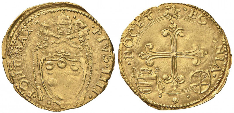 Pio IV (1559-1565) Bologna - Scudo d’oro armetta Carafa - Munt. 68 AU (g 3,24) D...