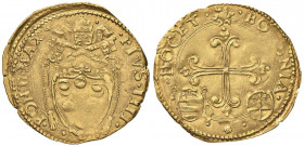 Pio IV (1559-1565) Bologna - Scudo d’oro armetta Carafa - Munt. 68 AU (g 3,24) Difetti di conio 
SPL