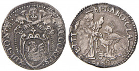 Gregorio XIII (1572-1585) Fano - Giulio - Munt. 382/1 AG (g 2,99) RRR Leggermente poroso
BB