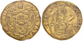 Paolo V (1605-1621) Quadrupla A. XIII - Munt. 7 AU (g 13,38) RRR In slab NGC MS61 5887105-002. In conservazione eccezionale per questo tipo di moneta....