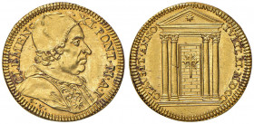 Clemente XI (1700-1721) Doppia 1700 A. I Giubileo - Munt. 5 AU (g 6,74) RRR Minime imperfezioni e insignificanti depositi ma splendido esemplare. Ex S...