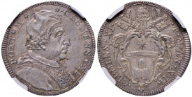 Clemente XI (1700-1721) Giulio A. XII - Munt. 83 AG (g 3,08) RR In slab NGC MS64 5887104-042. Conservazione eccezionale
FDC