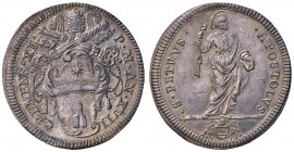 Clemente XI (1700-1721) Giulio A. XVII - Munt. 114 AG (g 3,05) Conservazione eccezionale 
FDC