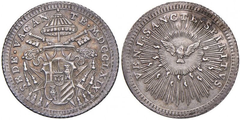 Sede Vacante (1769) Giulio 1769 - Munt. 3 AG (g 2,64) Inizio di patina iridescen...