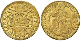 Clemente XIV (1769-1774) Zecchino 1772 A. III - Munt. 1b AU (g 3,46) RR
FDC