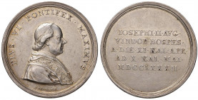 Pio VI (1774-1799) Medaglia 1782 Viaggio a Vienna - Opus: Donner - AG (g 17,46 - Ø 37 mm) Colpetti e graffi al bordo
BB