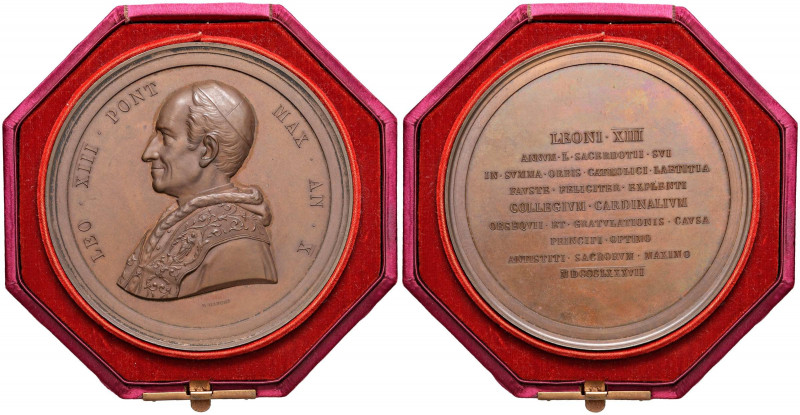 Leone XIII (1878-1903) Medaglia 1887 Cinquantesimo di sacerdozio - Opus: Bianchi...