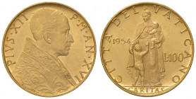 Pio XII (1939-1958) 100 Lire 1954 A. XVI - Nomisma 730 AU (g 5,20) RR
FDC