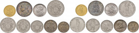 Pio XII (1939-1958) Divisionale 1940 - Nomisma 736 AU, AG, NI, CU R Lotto di nove monete
FDC