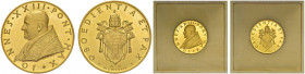Giovanni XXIII (1958-1963) Medaglia 1958 - Opus: Giampaoli AU (g 81,82 - Ø 50 mm) Marcato Z917 sul bordo. In astuccio con lo stemma del pontefice
FDC...