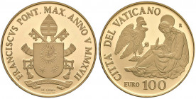 Francesco (2013-) 100 Euro 2017 - AU (g 30,00) San Giovanni. In astuccio originale e certificato, tiratura di 799 esemplari
FS