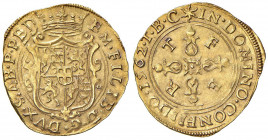 Emanuele Filiberto (1553-1580) Scudo d’oro 1562 sigla T B C - MIR (nuova edizione) 570a AU (g 3,32) RR
SPL/qFDC