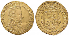 Carlo Emanuele I (1580-1630) Doppia 1591 Torino - MIR (nuova edizione) 581 AU (g 6,62) RRR 
BB+/qSPL