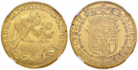 Vittorio Amedeo II (reggenza della madre, Maria Giovanna Battista, 1675-1680) Doppia 1678 - MIR (nuova edizione) 944d AU (g 6,66) RR In slab NGC AU58+...
