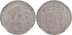 Vittorio Amedeo II (reggenza della madre, Maria Giovanna Battista, 1675-1680) Lira 1680 - MIR (nuova edizione) 947f AG RR In slab NGC MS63 2093333-007...