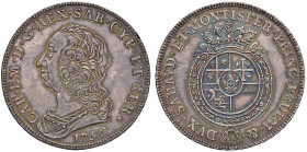 Carlo Emanuele III (1755-1773) Scudo 1756 - Nomisma 151 AG (g 35,19) Bella patina iridescente
SPL+