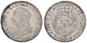 Carlo Emanuele III (1755-1773) Quarto di scudo 1756 - Nomisma 178 AG (g 8,75) Ossidazione marginale ma bell’esemplare
SPL+