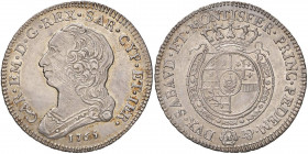 Carlo Emanuele III (1755-1773) Quarto di scudo 1765 - Nomisma 187 AG Graffietti di conio ma di conservazione eccezionale
FDC