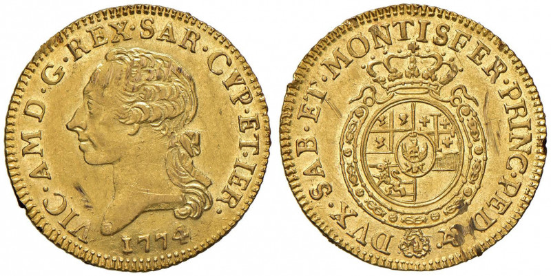 Vittorio Amedeo III (1773-1796) Doppia 1774 - Nomisma 277 (indicata R/5 senza va...