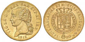 Vittorio Emanuele I (1814-1821) 20 Lire 1818 - Nomisma 510 AU R Conservazione eccezionale
FDC