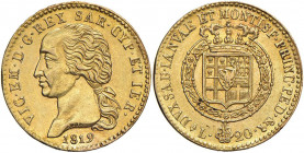 Vittorio Emanuele I (1814-1821) 20 Lire 1819 - Nomisma 511 AU R Conservazione eccezionale per questo millesimo da considerarsi quindi rarissimo
qFDC