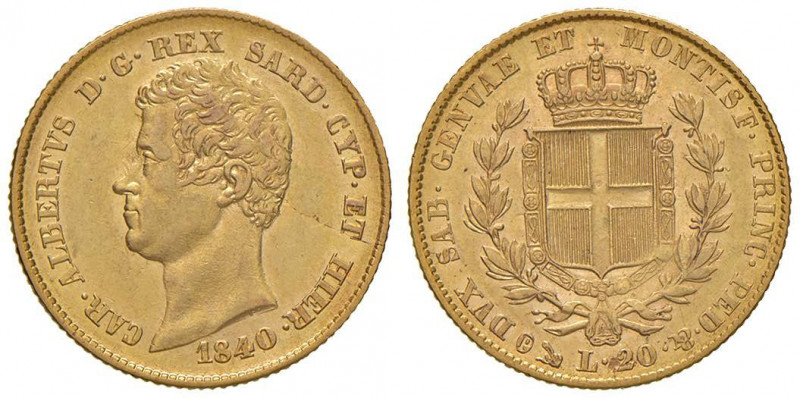 Carlo Alberto (1831-1849) 20 Lire 1840 G - Nomisma 652 AU Un minimo difetto di c...