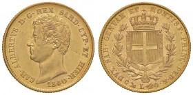 Carlo Alberto (1831-1849) 20 Lire 1840 G - Nomisma 652 AU Un minimo difetto di conio nel campo del D/
qFDC