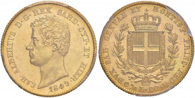 Carlo Alberto (1831-1849) 20 Lire 1849 G - Nomisma 665 AU In slab PCGS MS63 336064.63/80484412. Conservazione eccezionale
FDC