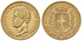 Carlo Alberto (1831-1849) 10 Lire 1847 T - Nomisma 671 AU RRRRR Tiratura di soli 405 esemplari, terzo esemplare conosciuto. Nel catalogo Gigante non è...