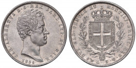 Carlo Alberto (1831-1849) 5 Lire 1836 G - Nomisma 684; Pag. 239 AG
 SPL/SPL+