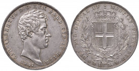Carlo Alberto (1831-1849) 5 Lire 1847 G - Nomisma 700 AG Minimi colpetti al bordo 
qFDC/FDC