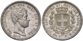 Carlo Alberto (1831-1849) 2 Lire 1833 G - Nomisma 705 AG RR Piccole schiacciature di conio al ciglio del D/, minimo graffietto sul collo al D/ 
SPL