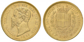 Vittorio Emanuele II (1849-1861) 10 Lire 1857 T - Nomisma 768 AU R
SPL