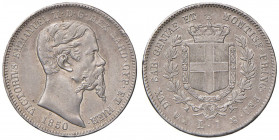 Vittorio Emanuele II (1849-1861) Lira 1850 G - Nomisma 801 AG RRR Minimi colpetti al bordo
qSPL