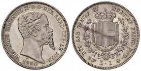Vittorio Emanuele II (1849-1861) Lira 1850 T - Nomisma 802 AG R Piccole imperfezioni al bordo ma splendido esemplare dai fondi praticamente speculari....