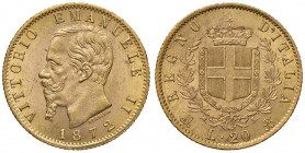 Vittorio Emanuele II (1861-1878) 20 Lire 1872 M - Nomisma 860 AU RR Conservazione eccezionale 
FDC